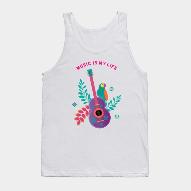 Music Is My Life Tank Top by MONMON-75